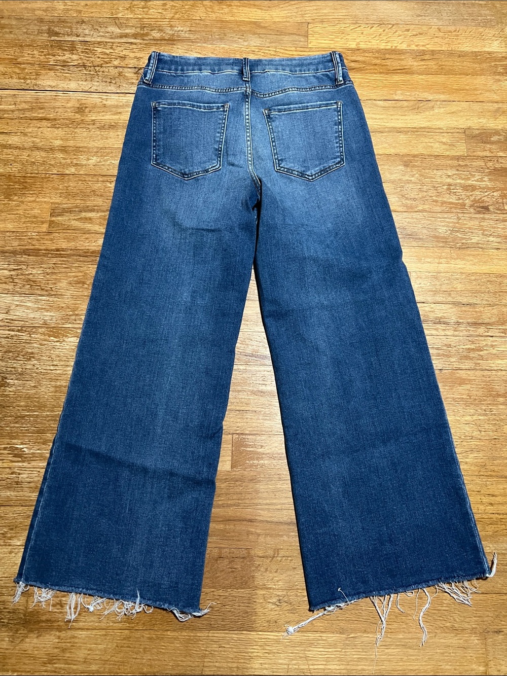 Kut From The Kloth Meg Fab Ab High Rise Wide Leg Raw Hem Jeans Size 6 - Picture 2 of 6